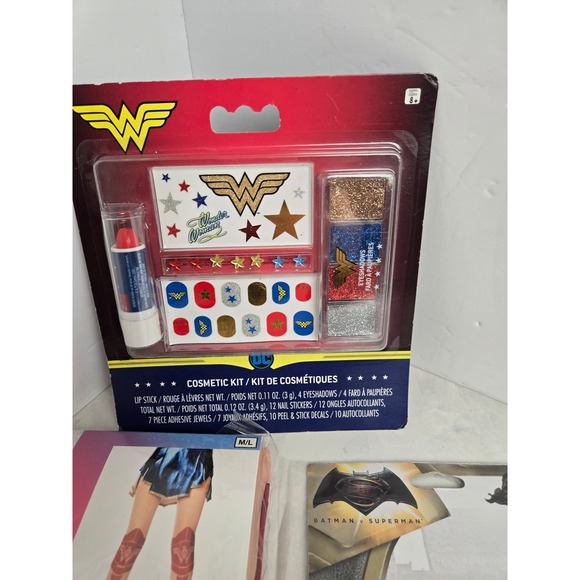 C Wonder Woman Cosmetic Kit Tiara & Tights M/L WW84 Superhero Costume Cosplay - Picture 1 of 14
